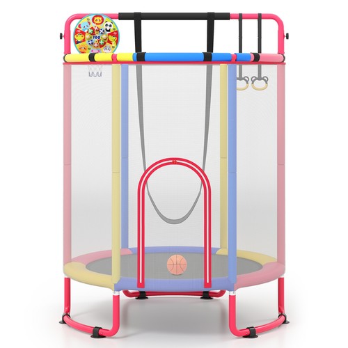 Trampoline with safety net - with,